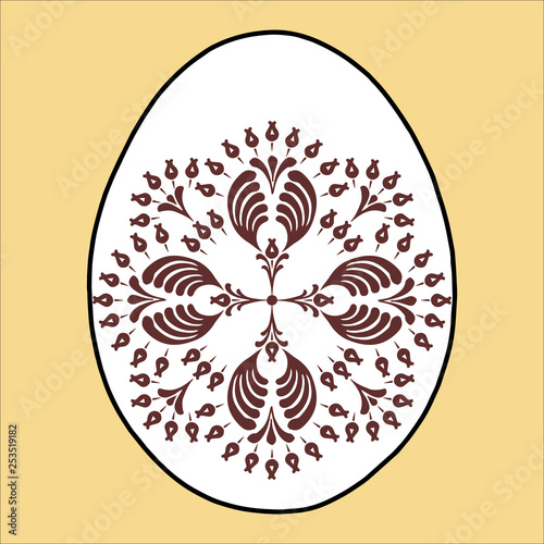 Easter egg joy holiday with a cross