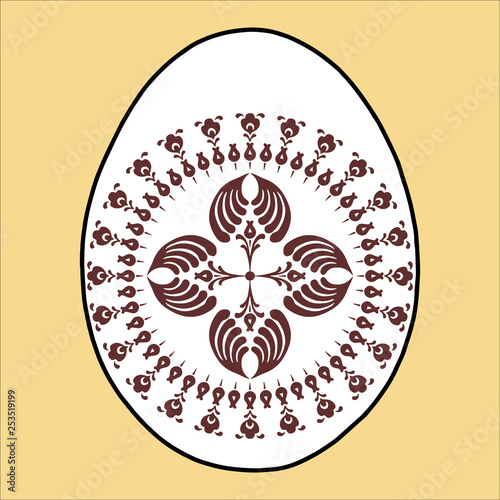 Easter egg joy holiday with a cross