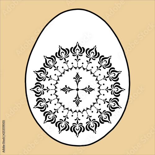 Easter egg joy holiday with a cross