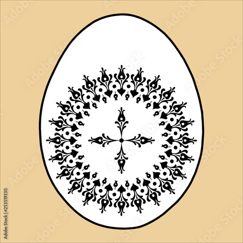 Easter egg joy holiday with a cross