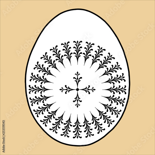 Easter egg joy holiday with a cross