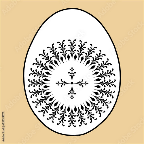 Easter egg joy holiday with a cross