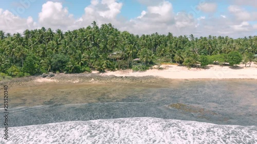 Aerial view of the idylic island of Siargao in the region of Surigao del Norte, Philippine sea. photo