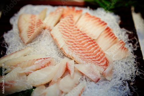 Fototapeta Naklejka Na Ścianę i Meble -  Sashimi, fresh raw fish buffet