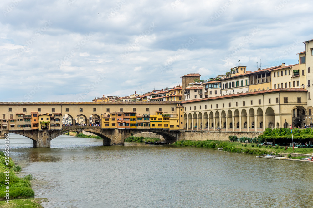 The Ponte Vecchio over the Arno River in Florence, Italy