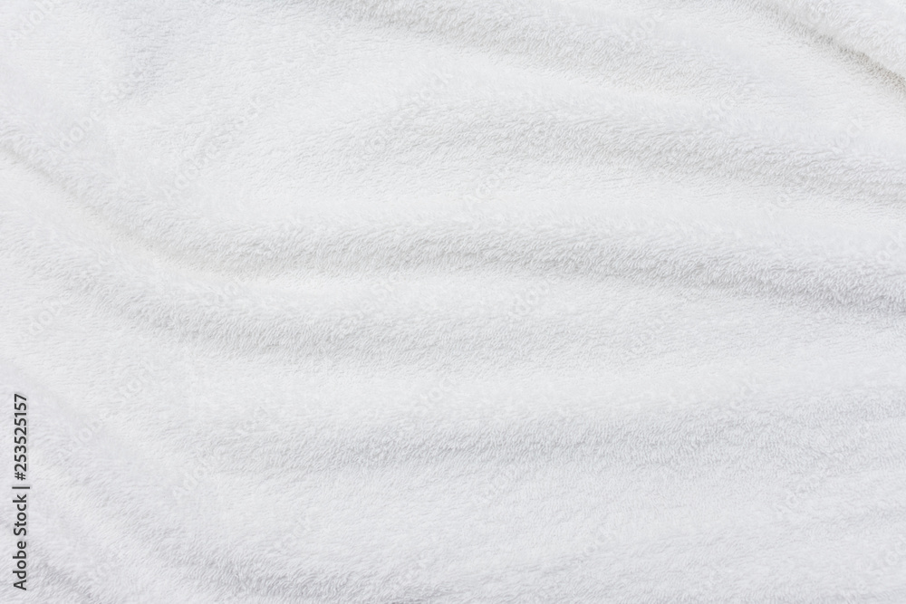 white crumpled blanket, texture,  top view