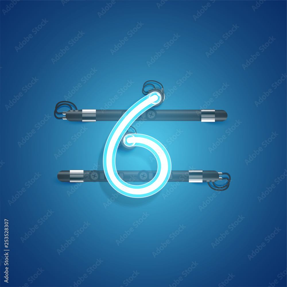 High detailed neon character from a set, vector illustration High detailed neon character from a set, vector illustration