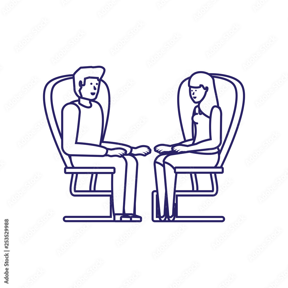young couple sitting in chair avatar character young couple sitting in chair avatar character