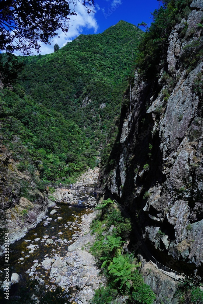 壮大な眺めのカランガハケ渓谷