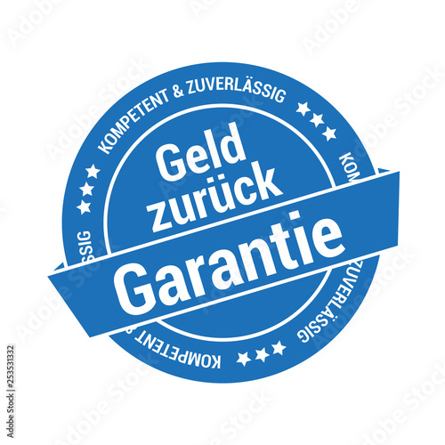 Button für Geld zurück Garantie