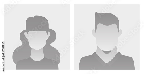 default avatar icons woman and man