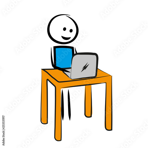 Mann mit Laptop - Business
