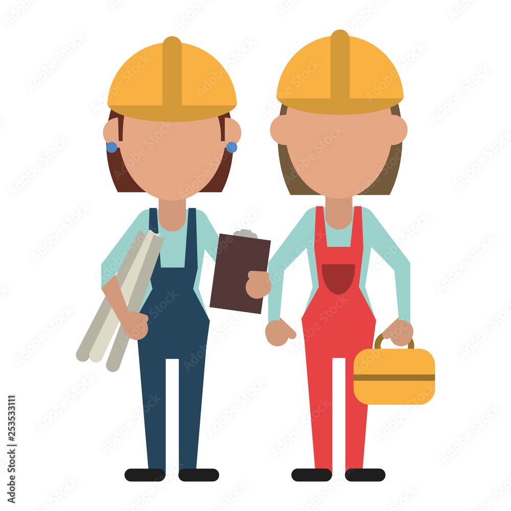 Construction workers avatars