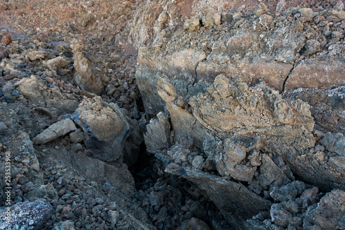 Detail of old lava flow - Chinyero last erupted in 1909.