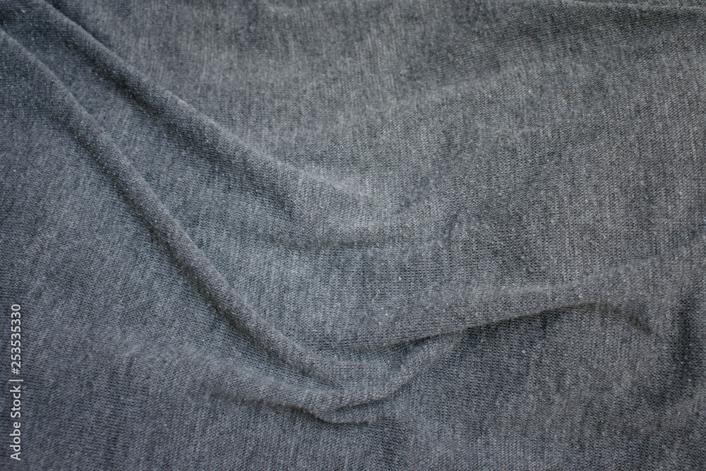 Wrinkled grey fabric clothing