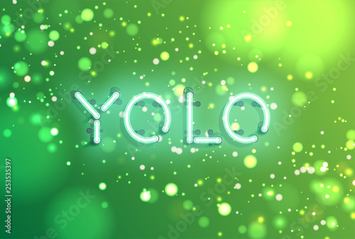 Neon realistic word for advertising, vector illustration