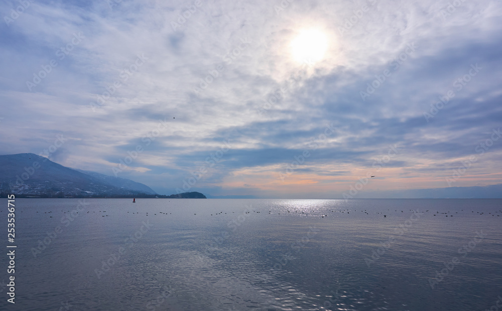 Fototapeta premium Lake Ohrid in winter