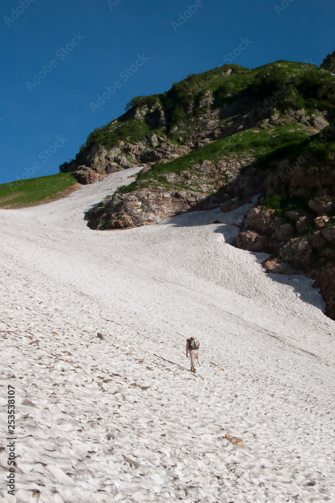 Summer mountain of the remaining snow - 残雪の夏山 Summer mountain of the remaining snow - 残雪の夏山