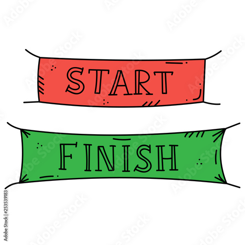 start and finish banner