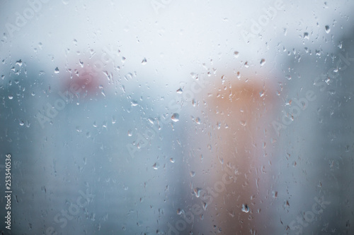 Rain drops on the window