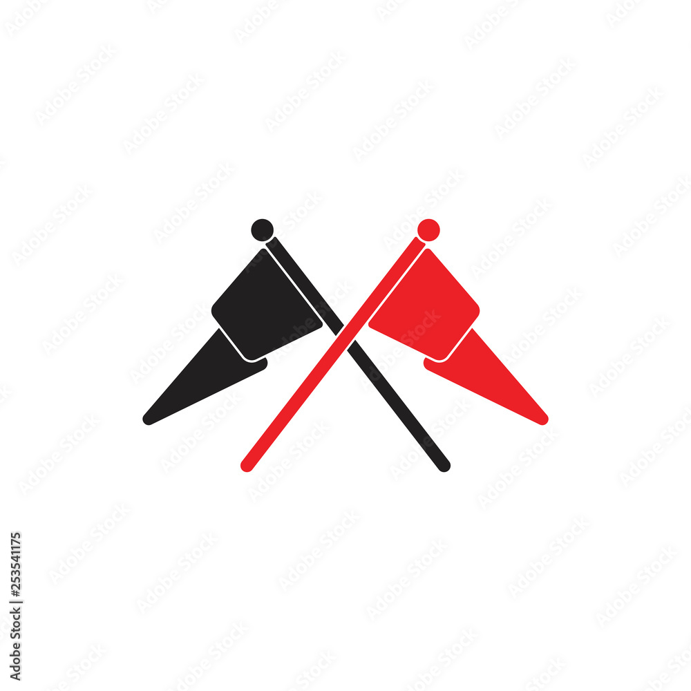 abstract letter m cross flag design logo vector abstract letter m cross flag design logo vector