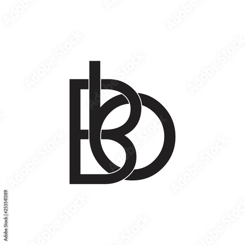 letters bb linked monogram line logo vector