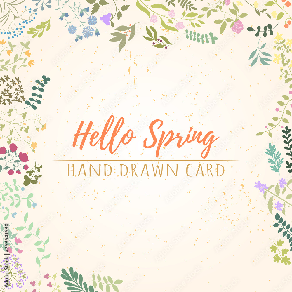 Herb hand drawn card