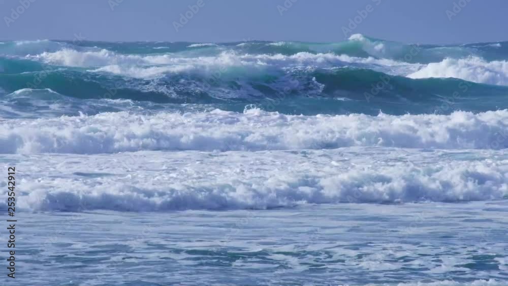 Ocean waves at the atlantic ocean in Portugal Ocean waves at the atlantic ocean in Portugal