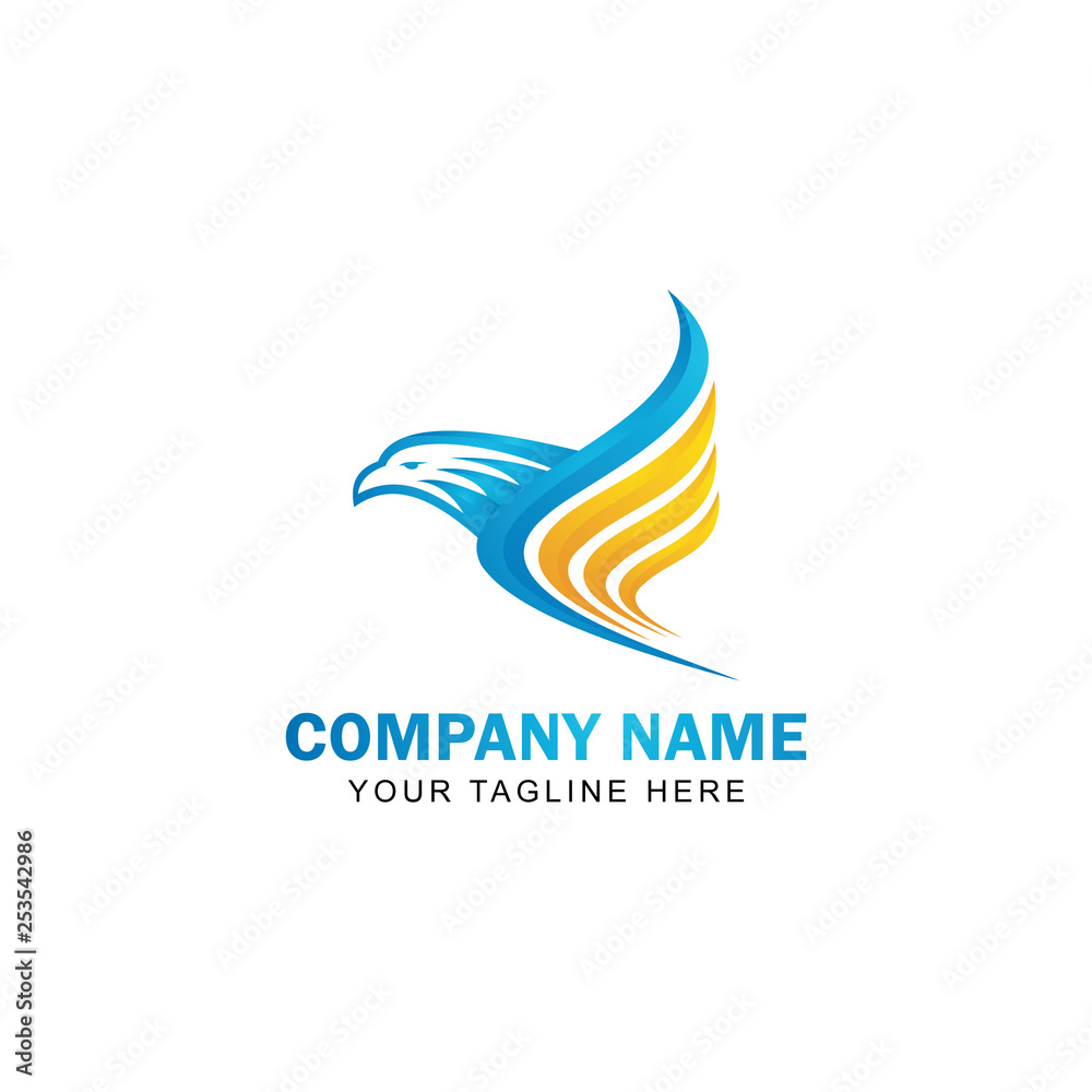 Fototapeta premium Eagle Fly Logo Vector Design