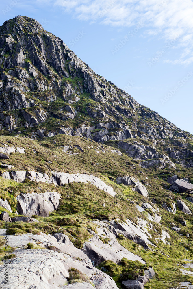 mountain peak and cliffs at the conor pass