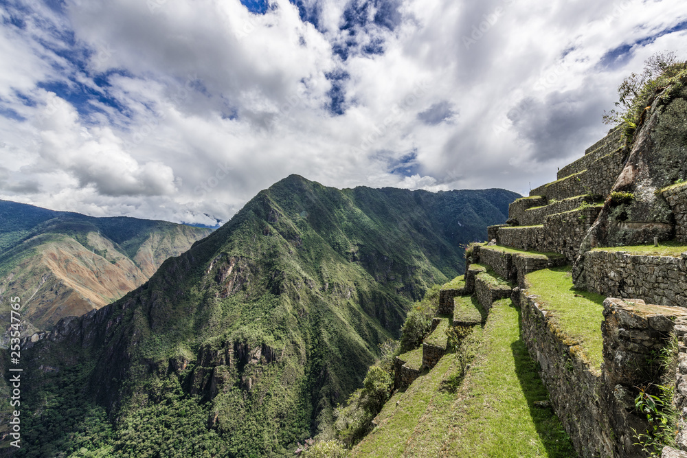Obraz premium The steep slopes of Machu Picchu