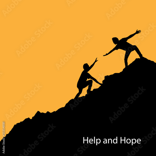 Help and hope concept