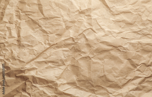 crumpled brown cardboard