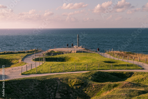 La Pointe du Hoc area at frech region of Normandie where the famous D-Day began.