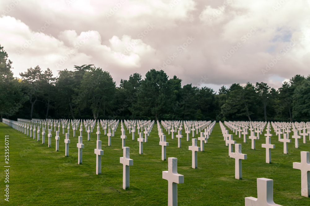 American cemetery of the second World War at the french region of Normandie.