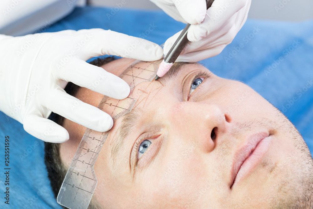 Microblading eyebrows workflow in a beauty salon Microblading eyebrows workflow in a beauty salon