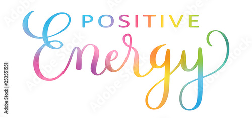 POSITIVE ENERGY hand lettering banner