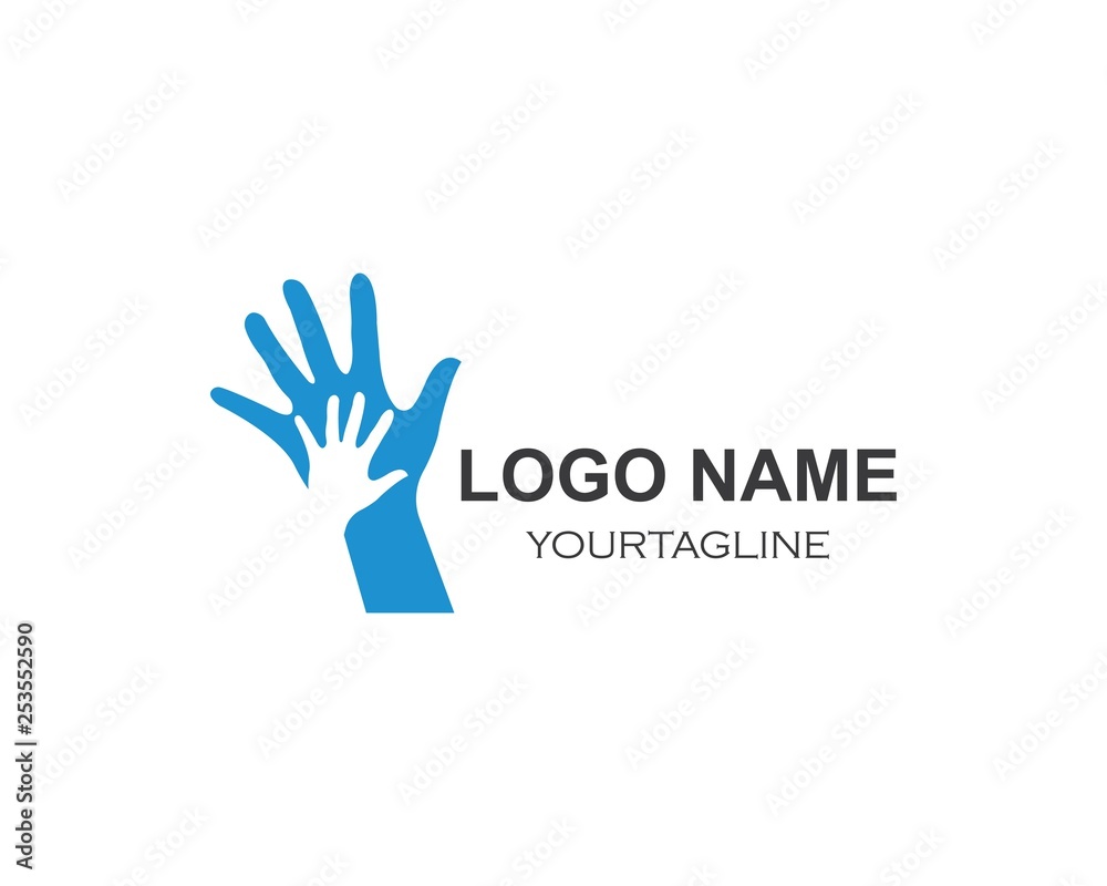 Hand Care Logo Template vector icon Hand Care Logo Template vector icon