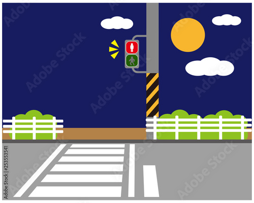 信号　サイン　横断歩道　信号機