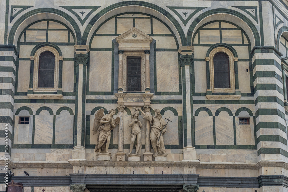 Baptistery (Battistero di San Giovanni, Baptistery of Saint John) on Piazza San Giovanni in Florence, Italy