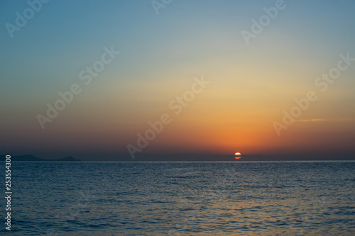 Early summer morning bright sky Beach in Crete © dima