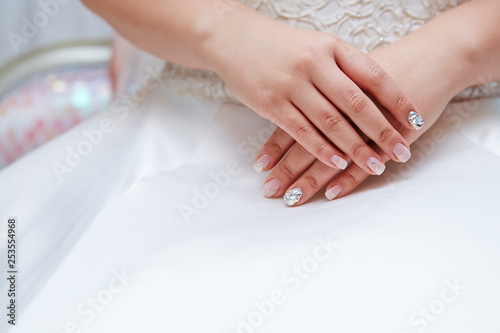 Bride's hand close up 