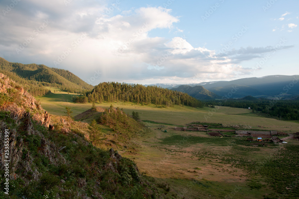 The views of the Karakol valley in Altay