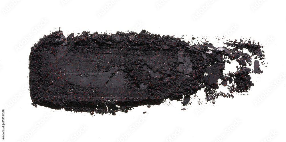 Texture of broken black eyeshadow Texture of broken black eyeshadow