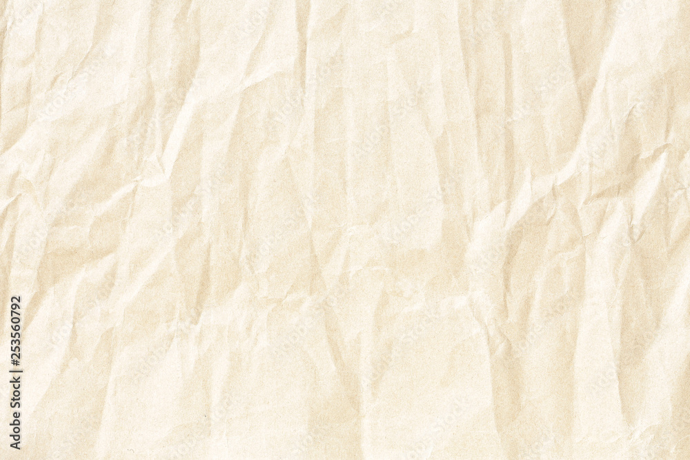Obraz premium Old brown crumpled paper background texture