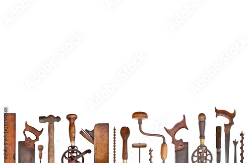 Old Woodworking Tools Background