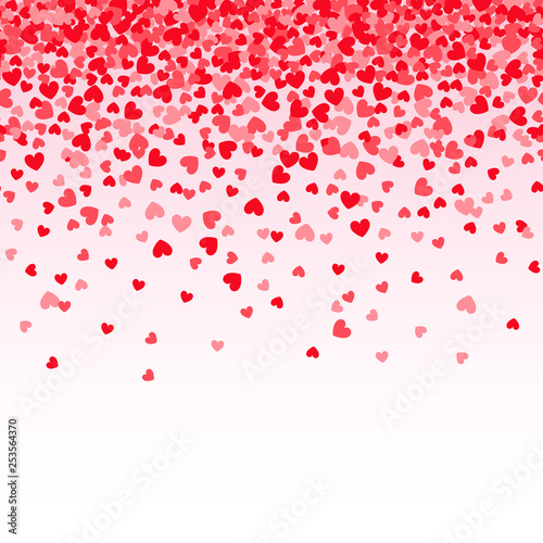 Seamless flying heart confetti