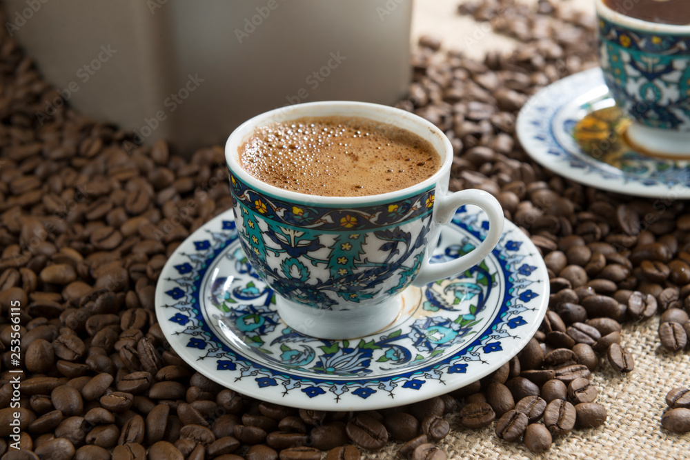 Traditional Turkish Coffee Close-up