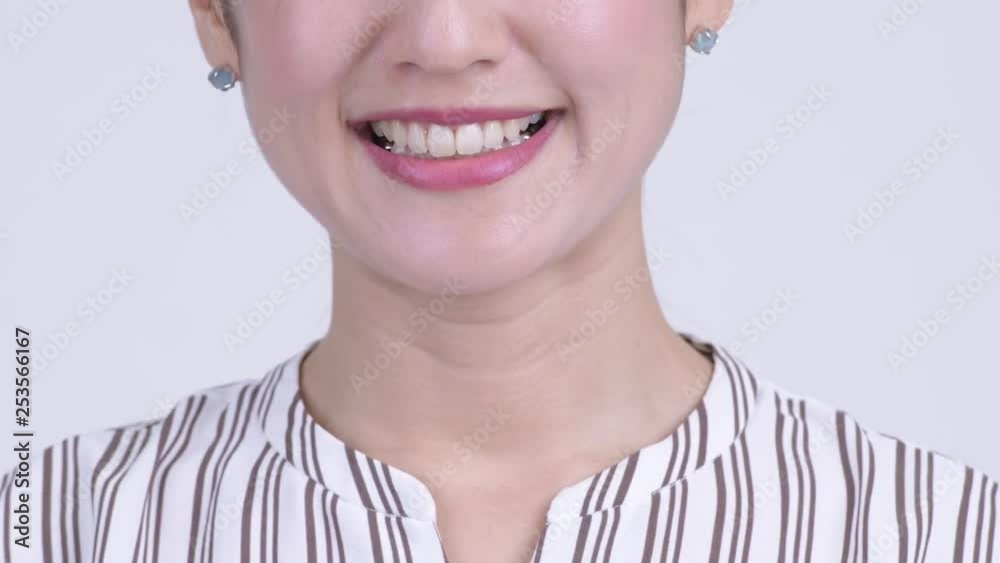 Smile of happy beautiful Asian businesswoman Smile of happy beautiful Asian businesswoman
