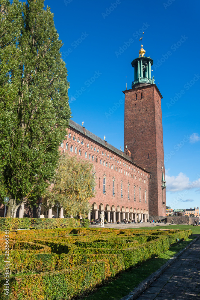 Stockholm City Hall, an example of national romanticism in architecture, Stockholm, Sweden